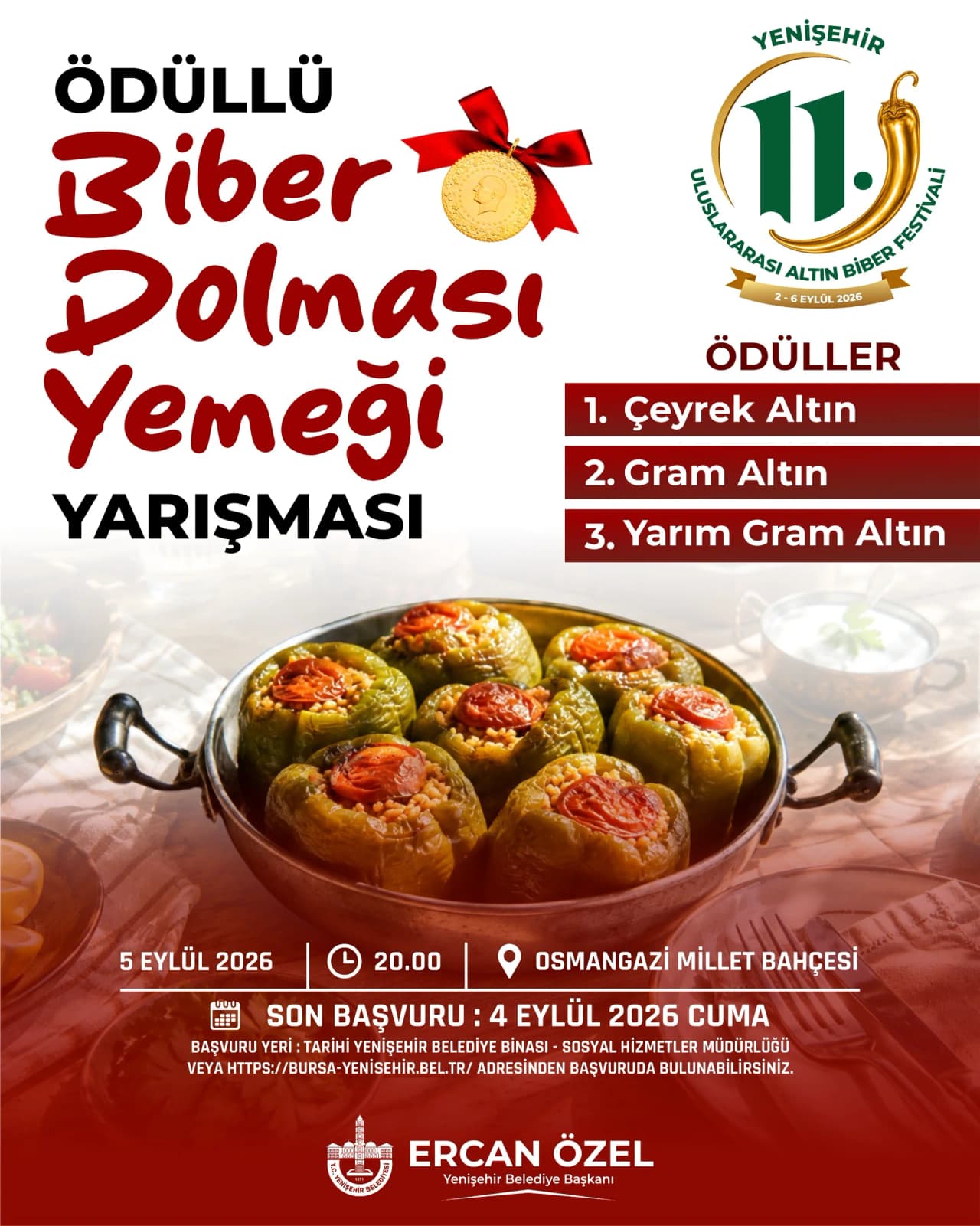 11. ULUSLARARASI ALTINBİBER FESTİVALİ BİBER DOLMASI YEMEĞİ YARIŞMASI